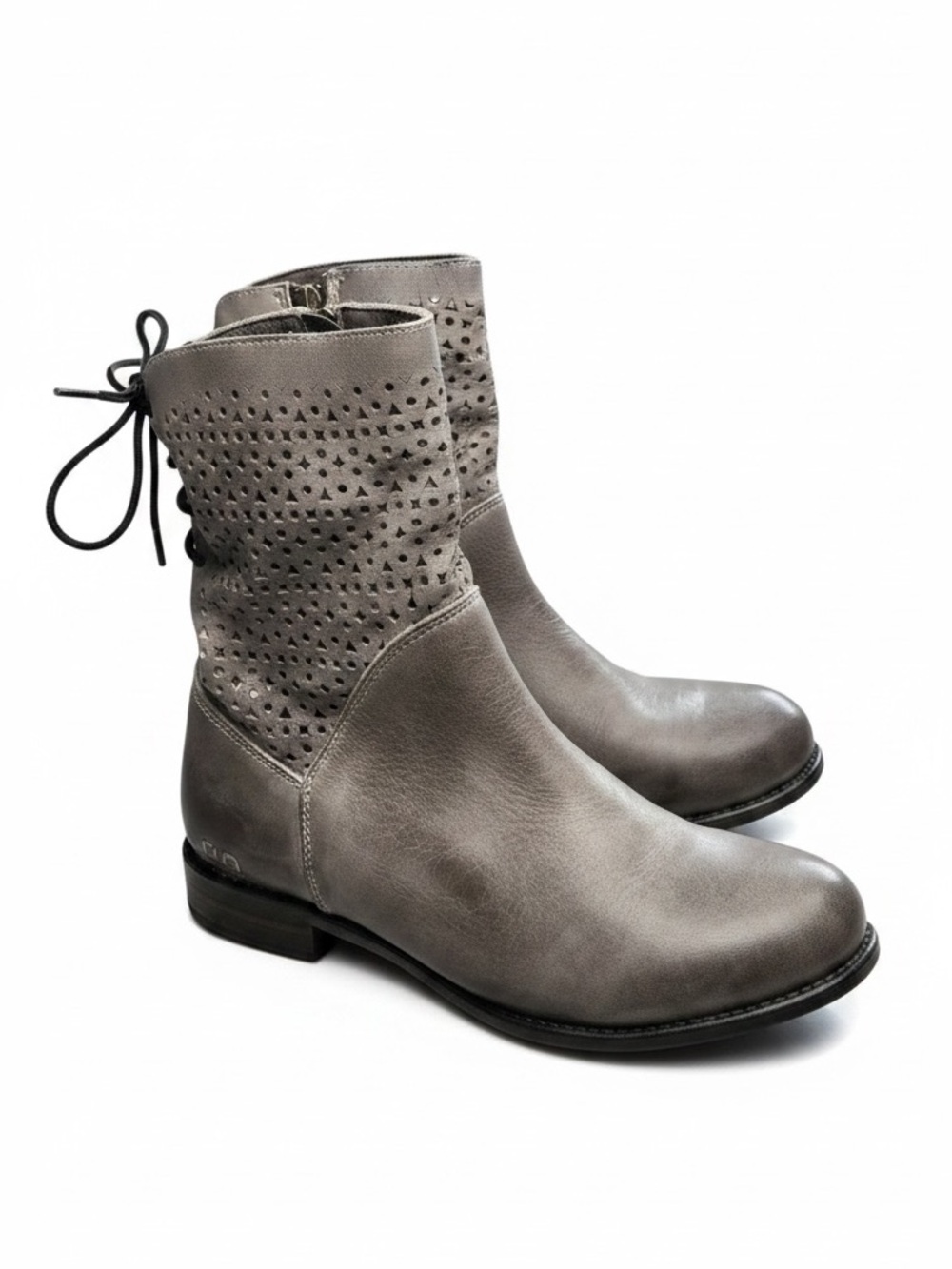 Bed Stu Cheshire Cobbler Series Taupe Leather Perforated Ankle Boot NWT Size 8